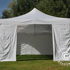 Tente Pliante FleXtents PRO Vintage Style 4x8m Blanc, Avec 6 Cotés -Promos Jardin Natif Magasin ft04940 051