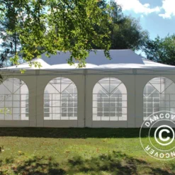Tente Pliante FleXtents PRO Vintage Style 4x8m Blanc, Avec 6 Cotés -Promos Jardin Natif Magasin ft04940 058