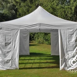 Tente Pliante FleXtents PRO Vintage Style 4x8m Blanc, Avec 6 Cotés -Promos Jardin Natif Magasin ft04940 059