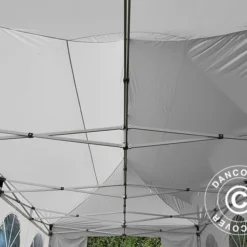 Tente Pliante FleXtents PRO Vintage Style 4x8m Blanc, Avec 6 Cotés -Promos Jardin Natif Magasin ft04940 061
