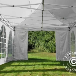 Tente Pliante FleXtents PRO Vintage Style 4x8m Blanc, Avec 6 Cotés -Promos Jardin Natif Magasin ft04940 062