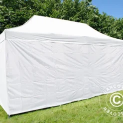Tente Pliante FleXtents® PRO, Tente Médicale Et D’urgence, 3x6m, Blanc, 6 Parois Latérales Incluses -Promos Jardin Natif Magasin ft04995 03