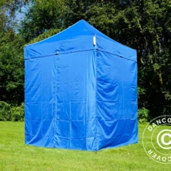 Tente Pliante FleXtents Basic V.2, 2x2m Bleu, Avec 4 Cotés -Promos Jardin Natif Magasin ft135417 026