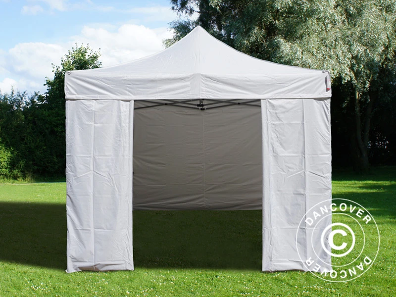 Tente Pliante FleXtents Basic V.3, 3x3m Blanc, Avec 4 Cotés 2 Tente Pliante FleXtents Basic V.3, 3x3m Blanc, Avec 4 Cotés – Image 2