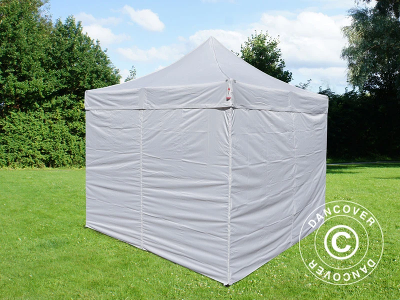 Tente Pliante FleXtents Basic V.3, 3x3m Blanc, Avec 4 Cotés 4 Tente Pliante FleXtents Basic V.3, 3x3m Blanc, Avec 4 Cotés – Image 4