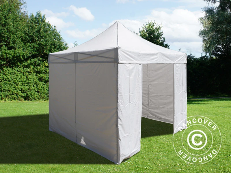 Tente Pliante FleXtents Basic V.3, 3x3m Blanc, Avec 4 Cotés 5 Tente Pliante FleXtents Basic V.3, 3x3m Blanc, Avec 4 Cotés – Image 5