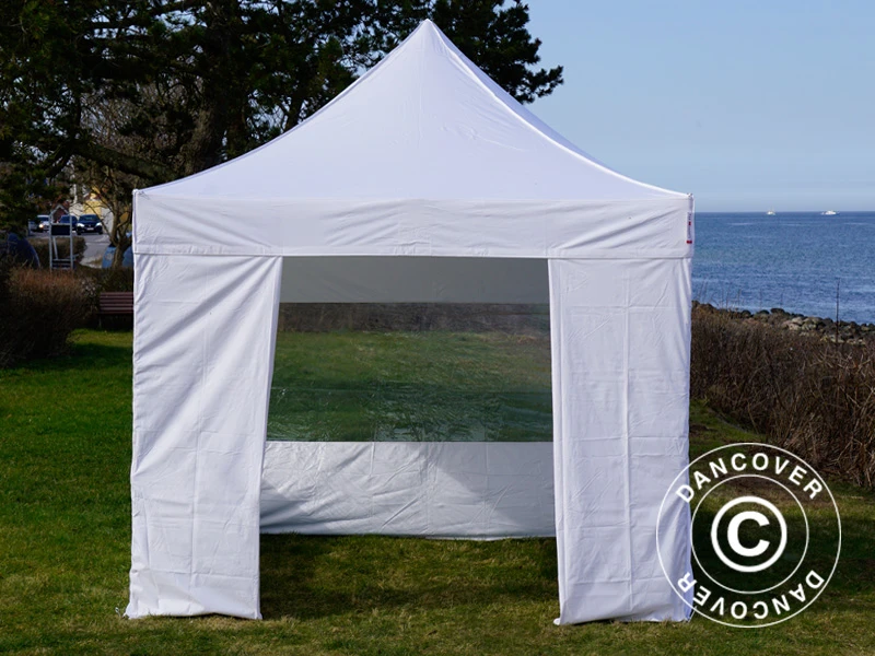 Tente Pliante FleXtents Basic V.3, 3x3m Blanc, Avec 4 Cotés 12 Tente Pliante FleXtents Basic V.3, 3x3m Blanc, Avec 4 Cotés – Image 12