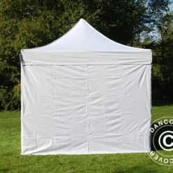 Tente Pliante FleXtents Basic V.3, 4x4m Blanc, Avec 4 Cotés -Promos Jardin Natif Magasin ft135582 001