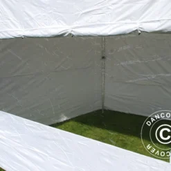 Tente Pliante FleXtents Basic V.3, 4x4m Blanc, Avec 4 Cotés -Promos Jardin Natif Magasin ft135582 0091