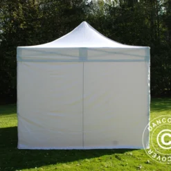 Tente Pliante FleXtents Basic V.3, 4x4m Blanc, Avec 4 Cotés -Promos Jardin Natif Magasin ft135582 01