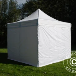 Tente Pliante FleXtents Basic V.3, 4x4m Blanc, Avec 4 Cotés -Promos Jardin Natif Magasin ft135582 02