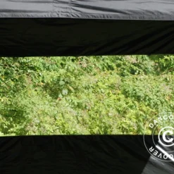 Tente Pliante FleXtents Basic V.3, 4x4m Noir, Avec 4 Cotés -Promos Jardin Natif Magasin ft135583 0114
