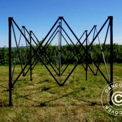 Tente Pliante FleXtents Basic V.3, 4x4m Noir, Avec 4 Cotés -Promos Jardin Natif Magasin ft135583 06