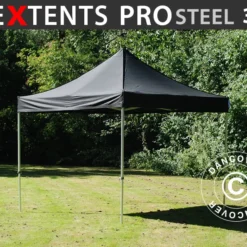 Tente Pliante FleXtents PRO Steel 3x3m Noir