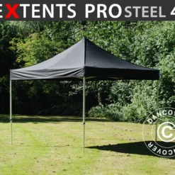 Tente Pliante FleXtents PRO Steel 4x4m Noir