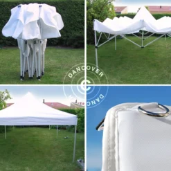 Tente Pliante FleXtents PRO Steel 4x6m Blanc -Promos Jardin Natif Magasin ft135746 02