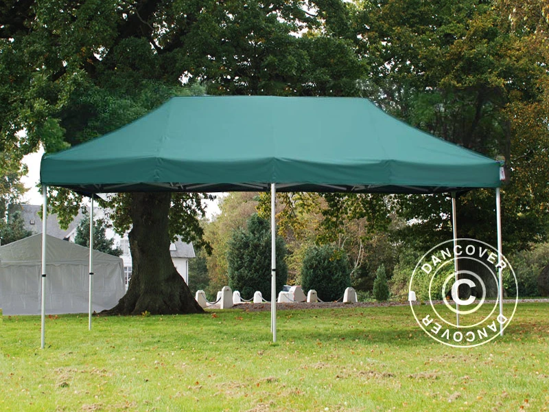 Tente Pliante FleXtents PRO Steel 4x8m Vert, Avec 6 Cotés 2 Tente Pliante FleXtents PRO Steel 4x8m Vert, Avec 6 Cotés – Image 2