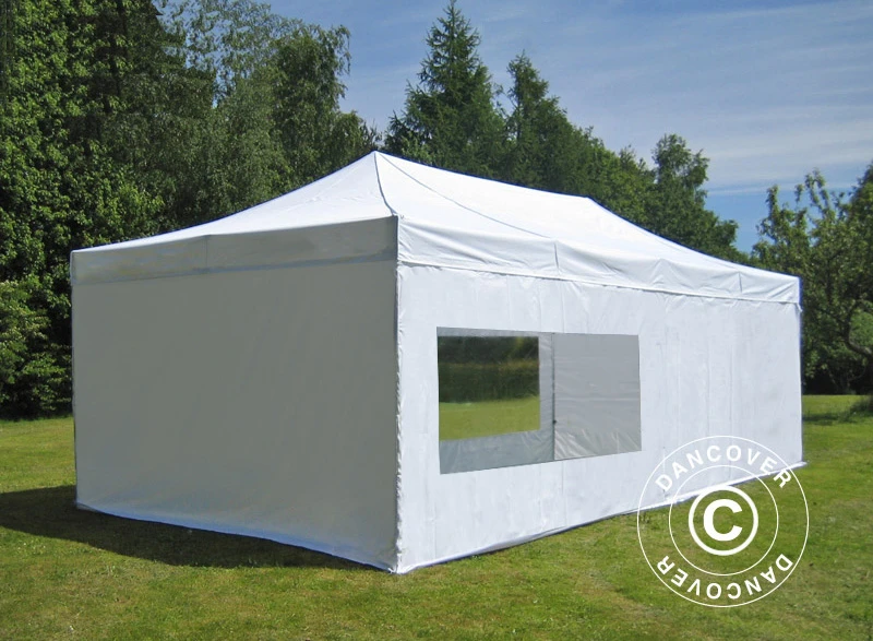 Tente Pliante FleXtents PRO Steel 4x8m Blanc, Avec 6 Cotés 2 Tente Pliante FleXtents PRO Steel 4x8m Blanc, Avec 6 Cotés – Image 2