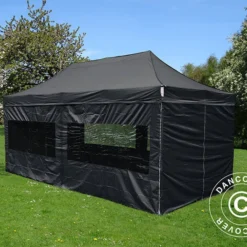 Tente Pliante FleXtents PRO Steel 4x8m Noir, Avec 6 Cotés 13 Tente Pliante FleXtents PRO Steel 4x8m Noir, Avec 6 Cotés -Promos Jardin Natif Magasin ft135759 03
