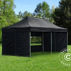 Tente Pliante FleXtents PRO Steel 4x8m Noir, Avec 6 Cotés 15 Tente Pliante FleXtents PRO Steel 4x8m Noir, Avec 6 Cotés -Promos Jardin Natif Magasin ft135759 05