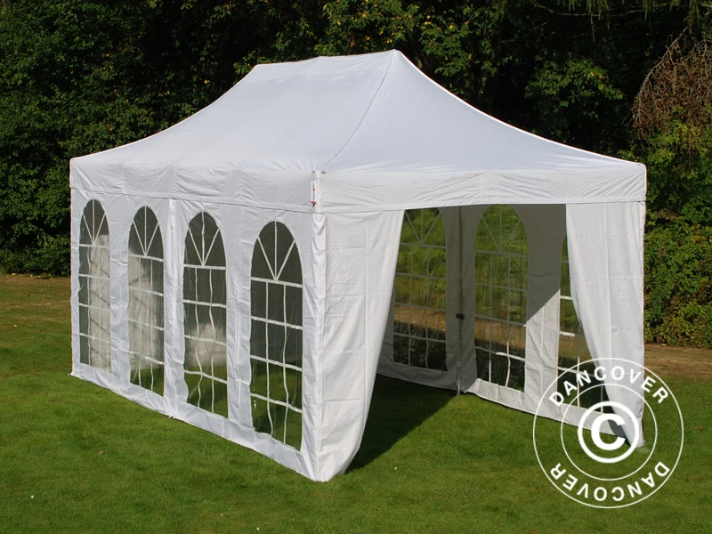Tente Pliante FleXtents Steel 3x6m Blanc, Avec 4 Cotés 2 Tente Pliante FleXtents Steel 3x6m Blanc, Avec 4 Cotés – Image 2