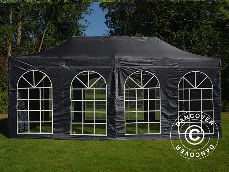 Tente Pliante FleXtents Steel 3x6m Noir, Avec 4 Cotés 2 Tente Pliante FleXtents Steel 3x6m Noir, Avec 4 Cotés – Image 2