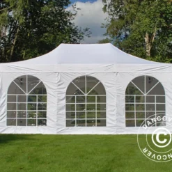 Tente Pliante FleXtents Steel 8x6m Blanc, 8 Parois Latérales Inclus -Promos Jardin Natif Magasin ft135936 05