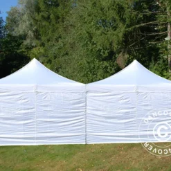 Tente Pliante FleXtents Steel 8x8m Blanc, 8 Parois Latérales Inclus -Promos Jardin Natif Magasin ft135938 02