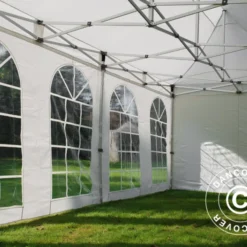Tente Pliante FleXtents Steel 8x8m Blanc, 8 Parois Latérales Inclus -Promos Jardin Natif Magasin ft135938 06