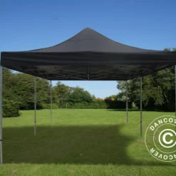 Tente Pliante FleXtents Steel 8x8m Noir, 8 Parois Latérales Inclus -Promos Jardin Natif Magasin ft135939 06