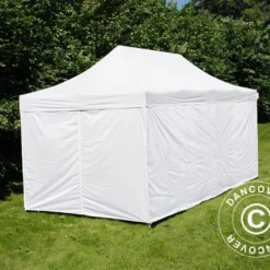 Tente Pliante FleXtents® Steel, Tente Médicale Et D’urgence, 3x6m, Blanc, 6 Parois Latérales Incluses -Promos Jardin Natif Magasin ft135996 02