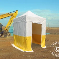 Tente Pliante FleXtents® PRO 2x2m, PVC, Tente De Chantier, Ignifuge, 4 Parois Latérales Incluses -Promos Jardin Natif Magasin ft18247 02