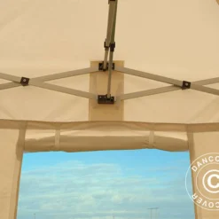 Tente Pliante FleXtents® PRO 2x2m, PVC, Tente De Chantier, Ignifuge, 4 Parois Latérales Incluses -Promos Jardin Natif Magasin ft18247 04