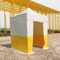 Tente Pliante FleXtents® PRO 2x2m, PVC, Tente De Chantier, Ignifuge, 4 Parois Latérales Incluses -Promos Jardin Natif Magasin ft18247 09