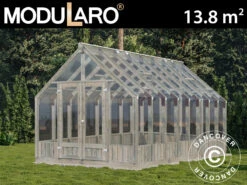 Serre En Bois/tonnelle De Jardin, 3x4,83x2,88m, 13,8m², Gris