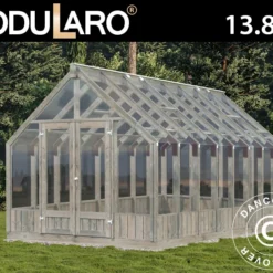 Serre En Bois/tonnelle De Jardin, 3x4,83x2,88m, 13,8m², Gris