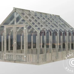 Serre En Bois/tonnelle De Jardin, 3x4,83x2,88m, 13,8m², Gris -Promos Jardin Natif Magasin gh192002 01