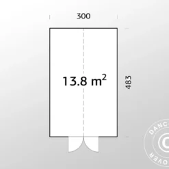 Serre En Bois/tonnelle De Jardin, 3x4,83x2,88m, 13,8m², Gris -Promos Jardin Natif Magasin gh192002 05