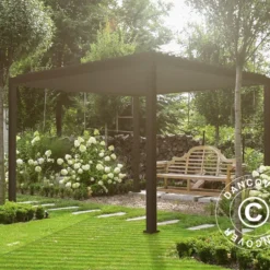 Pergola Bioclimatique Mirador, 3,6x3,6m, Anthracite -Promos Jardin Natif Magasin pa112050 013