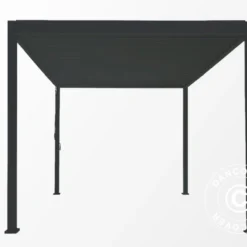 Pergola Bioclimatique Mirador, 3,6x3,6m, Anthracite -Promos Jardin Natif Magasin pa112050 02
