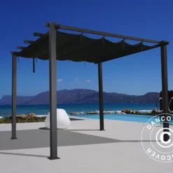 Pergola Santa Cruz, 3x4m, Noir/gris -Promos Jardin Natif Magasin pa149000 011