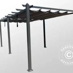 Tonnelle De Jardin Pergola Santa Cruz, 3x6m, Noir/Gris -Promos Jardin Natif Magasin pa149020 01