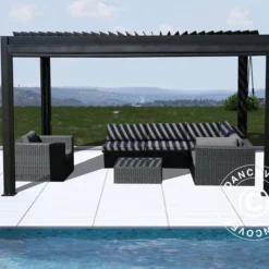 Pergola Bioclimatique San Pablo, 3x4m, Noir -Promos Jardin Natif Magasin pa153000 002