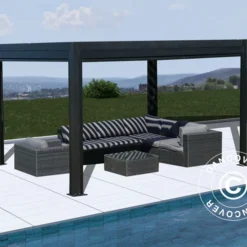 Pergola Bioclimatique San Pablo, 3x4m, Noir -Promos Jardin Natif Magasin pa153000 003