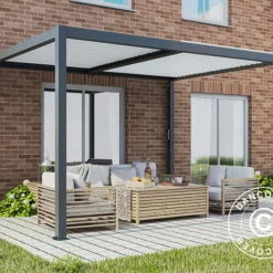 Pergola Bioclimatique San Pablo, 3x4m, Noir/Blanc 7 Pergola Bioclimatique San Pablo, 3x4m, Noir/Blanc -Promos Jardin Natif Magasin pa153002 02