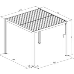 Pergola Bioclimatique San Pablo, 3x4m, Noir/Blanc 9 Pergola Bioclimatique San Pablo, 3x4m, Noir/Blanc -Promos Jardin Natif Magasin pa153002 099