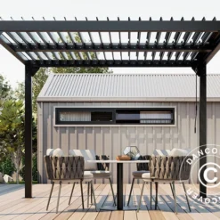 Pergola Bioclimatique San Pablo, 4x4m, Noir 15 Pergola Bioclimatique San Pablo, 4x4m, Noir -Promos Jardin Natif Magasin pa153010 03