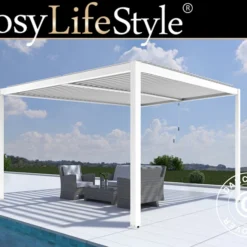 Pergola Bioclimatique San Pablo, 4x4m, Blanc