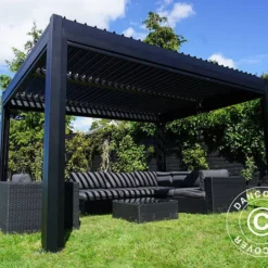 Pergola Bioclimatique San Pablo, 3x3m, Noir -Promos Jardin Natif Magasin pa153015 02