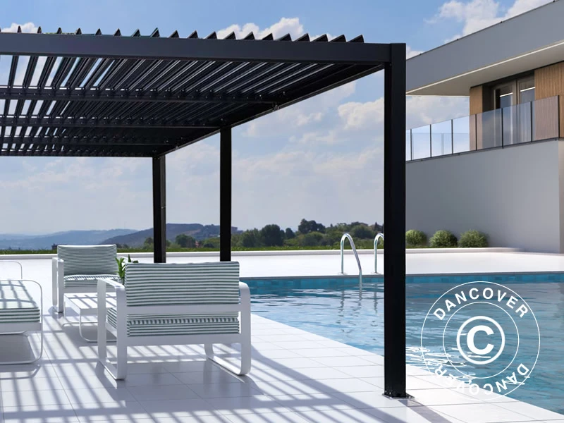 Pergola Bioclimatique San Pablo, 3x5,8m, Noir 4 Pergola Bioclimatique San Pablo, 3x5,8m, Noir – Image 4